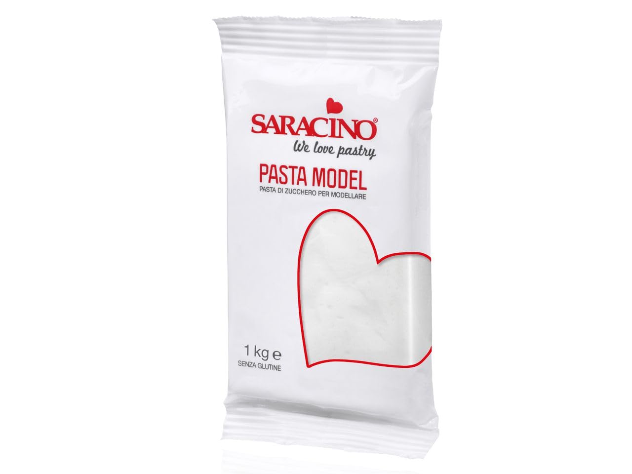 SARANICO We love pastry Sugar Paste Model White Modelling Paste 1 kg Gluten Free Made in Italy