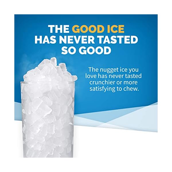 NewAir Nugget Ice Maker, Sonic Speed Countertop Crunchy Ice Pellet Machine 40 lbs. of Ice a Day