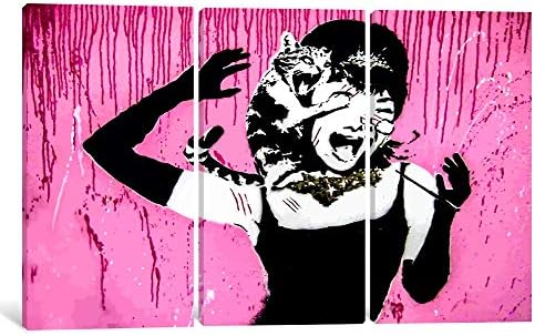 Banksy Audrey Hepburn Attacked By Cat Wall Art Canvas Print By Canvasby 50x100x3 5cm 3 Pieces Buy Online At Best Price In Uae Amazon Ae