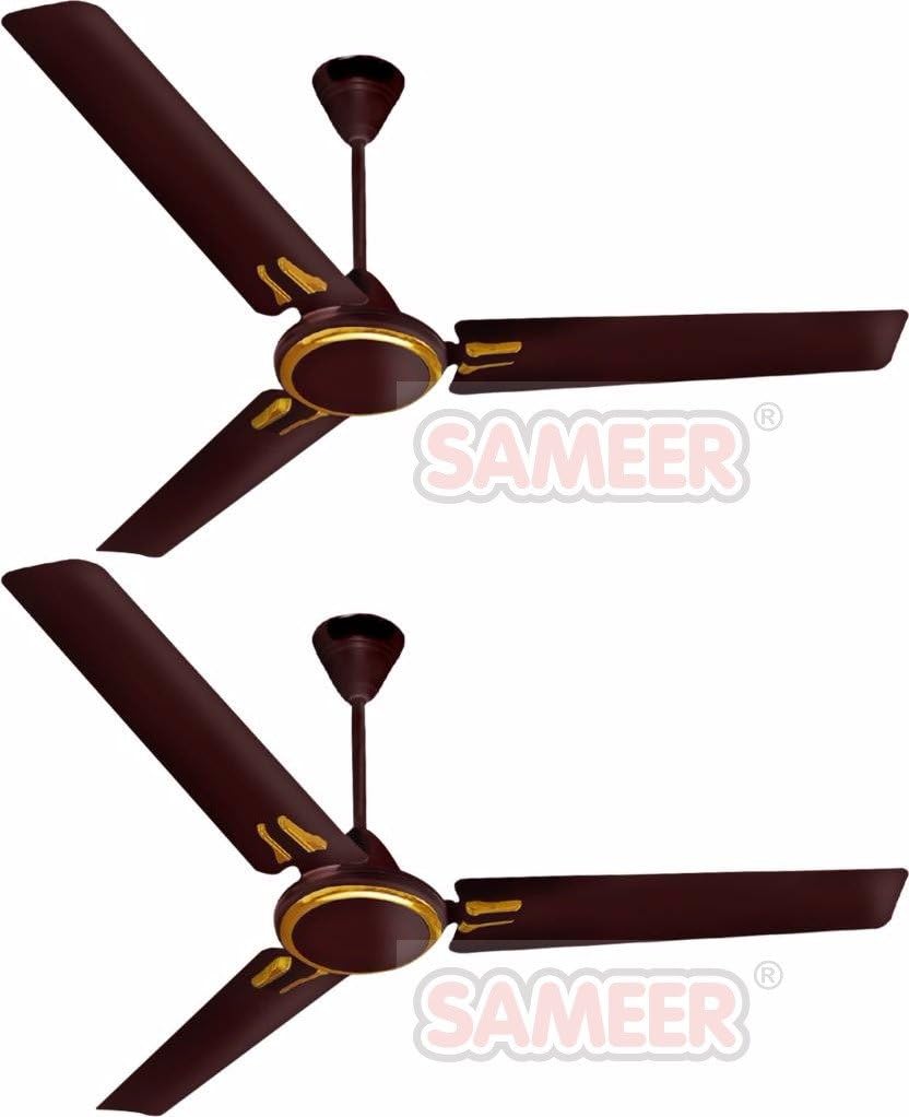 Sameer Jewel 48 Sparkling Gold 1200mm Ceiling Fan,2 Year Warranty,Pack of 2