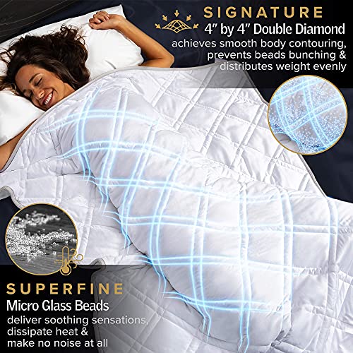 Aricove Cooling Weighted Blanket, 15 lbs, Full/Twin Size for Adults