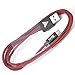 iasg Nylon Braided Tangle-Free Micro USB Charger Cable with Reversible USB Connector for Android Samsung HTC Nokia Sony 3.3ft/1m (red and black)