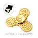 Gold Metal Fidget Spinner by SPINZA - Premium EDC Mini Spinner Fidget Toy for ADHD and To Relieve Stress - Smooth Spins - High Speed - Precision Finger Fidget Desk Toy To Boost Focus and Fight Autism