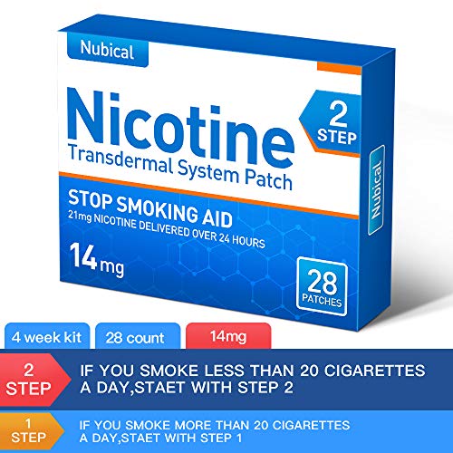 Nubical Nicotine Patches Step 2 to Quit Smoking,Stop Smoking Aid That