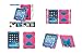 Aceguarder Apple Ipad Mini 1&2&3 Case Waterproof Rainproof Shockproof Kids Proof Case for Ipad Mini 2 Mini 1&2(gifts Outdoor Carabiner + Whistle + Handwritten Touch Pen) (PINK-BLUE)