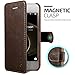 Verus VRI5E-LDDCE iPhone SE Case, VRS Design [Layered Dandy][Coffee Brown] - [Premium Leather Wallet][Slim Fit][Card Slot] for Apple iPhone SE