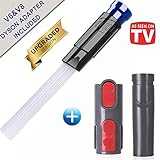 LifeHelper LH-DB-0068 Duster, Universal Vacuum Dusty Brush Pro Cleaner Accessories，Tiny Cleaning Sweeper VAC Attachment Drit Remover Tools, Compatible V6 V8 V7 V10, Extra Dyson Adapater, Mixcolor