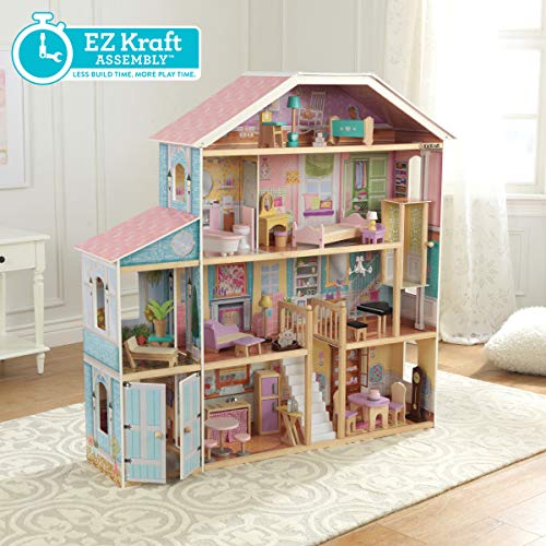 KidKraft Grand View Mansion Wooden Dollhouse with EZ Kraft