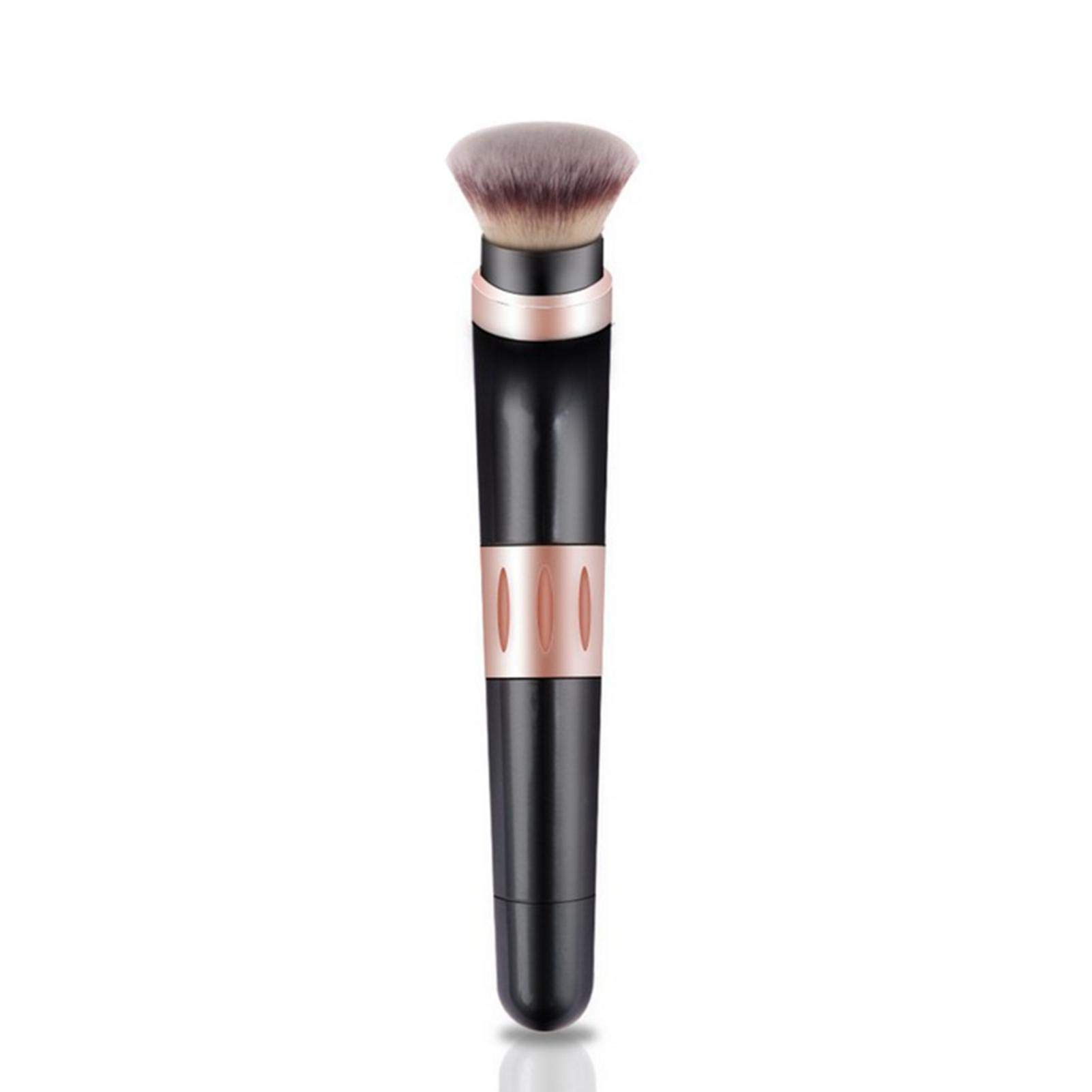 Bulary Electric Rotating Makeup Brush Portable Powder Blush Brush 360 Degree Rotary Cosmetic Brush With 2 Brush Heads Premium Synthetic Foundation And Blush Heades