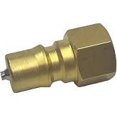 Desfandom Brass Hydraulic Quick Connect Nipple 1/4 NPTF | Compatible with Parker 60 Series BH2-61