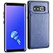 MMHUO Galaxy Note 8 Wallet Case, Premium PU Leather Galaxy Note 8 Case with Credit Card Holder Double Magnetic Buttons Flip Shockproof Protective Cover Samsung Galaxy Note 8 - Blue