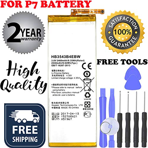 2460mAh Battery for Ascend P7 Battery bateria HB3543B4EBW batterie batterij batteria for Ascend for P7 - Thumbnail 7