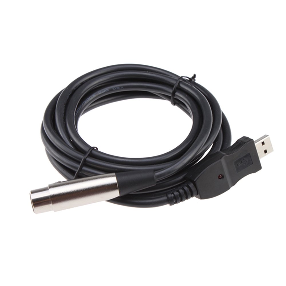 AGPTEK 3M USB Male to XLR Female Microphone MIC Link Cable Studio Audio