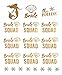 Bachelorettesy Wedding Temporary Tattoos 6 Sheets Bride Bachelorette Stickers 100+ Metallic Gold Tattoos for Bridal Party, Bachelorette Trip, Bridal Shower Party Decorations, Party Favors (Jewel)