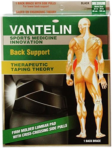 Kowa Vantelin Waist Band for Lower Back Protection, Black, Japan, M(32"-39")