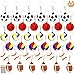 36-Pack Sports Ball Keychains for Boys, Key Ring Holder for Party Favor Supplies Summer Camp Prizes School Carnivals Rewards Business Promotional Items Party Gifts Bags Filler, 6 Poplar Styles