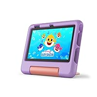 Amazon Fire 7 Kids tablet, ages 3-7. Top-selling 7” kids tablet on Amazon - 2022 | ad-free content with parental controls included, 10-hr battery, 16 GB, Purple