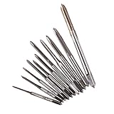 ZFE 11Pcs Hand tap tapping M1 M1.2 M1.4 M1.6 M1.7 M1.8 M2 M2.2 2.5 2.6 3.5 Grinding & Hand carving tap tool
