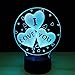 LEDMOMO 3D I Love You Heart Night Light 7 Color Changing Illusion Lamp with Touch and Remote Control for Home Bedroom Nurery Decor,Perfect for Kids Girls Lover Valentine