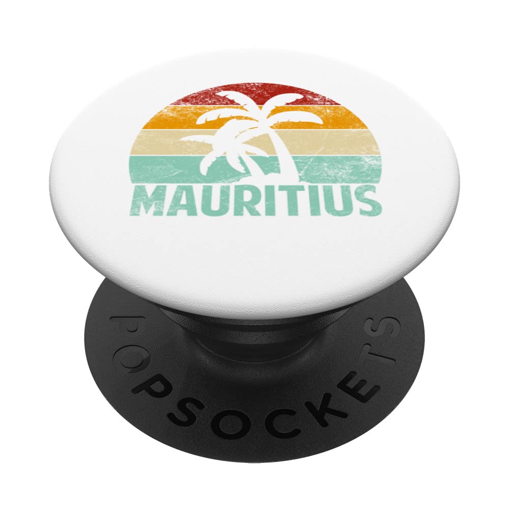 Mauritius Vintage 70s 80s Retro Throwback Vacation Holiday PopSockets Swappable PopGrip