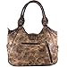 Justin West Western Brown Purse Floral Buckle Concealed Carry Handbag