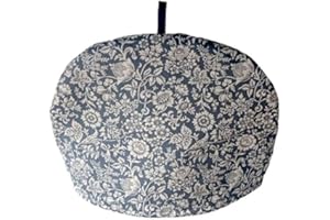 BAOZOON Tea Cosy Cover Cotton Teapot Dust Cover for Keeping Warm Retro Printed Tea Pot Decor Cover Breakfast Warmer Insulated Tea Cozy for Kitchen Home Tea Pot(Navy)