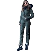 Yousify Womens Onesie Ski Suit Winter Outdoor Sports Waterproof Snowsuit Jumpsuits Jacket