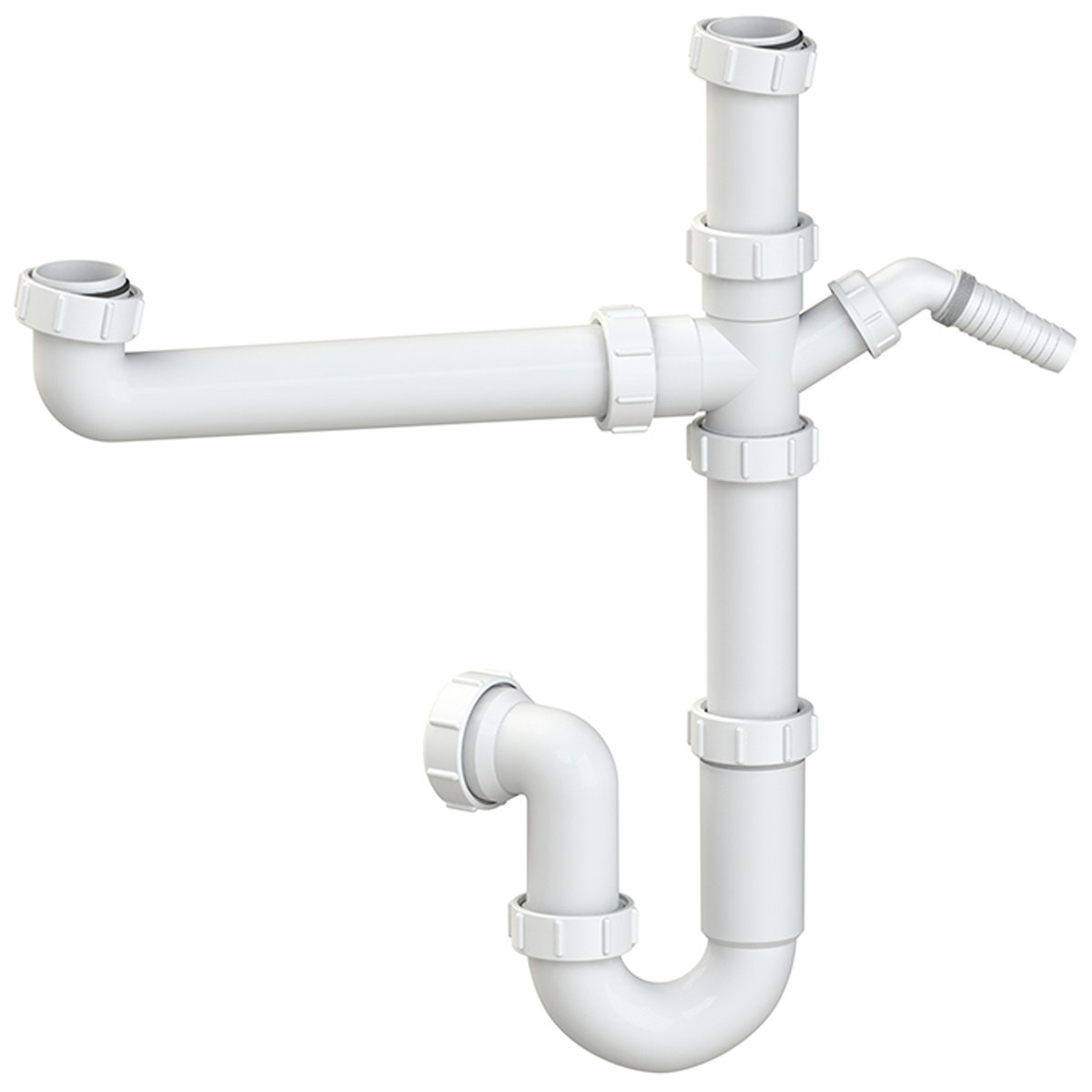 40mm 1.1/2" Bowl & Half Kitchen Sink Waste Trap Standard KIT/Set (75mm