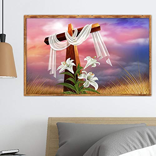 5D Diamond Painting Mosaic Making 5D DIY Full Drill Diamond Painting Cross Countryside Cross Stitch Embroider - Thumbnail 3