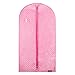 HANGERWORLD Pink Polka Dot Suit and Dress Garment Bags for Storage - 45inch x 22inch - Breathable Clothes Covers Protecting Dusts Closet Storage