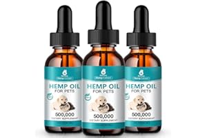 MAXHEMP Hemp Oil for Cats and Dogs (3 Packs) Pet Hemp Drops Helps Anxiety Stress Pain Holistic Inflammation Skin Allergies Relief Joint Hip Аrthritis Sleep Aid Calm Tincture Oils, Organic Extract Treats