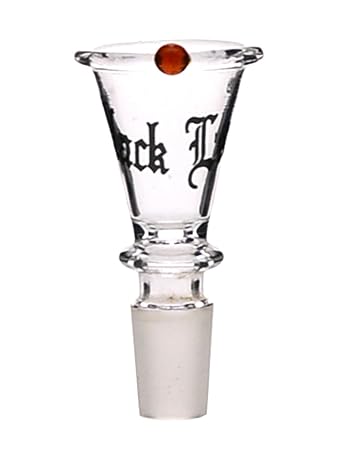 Black Leaf Köpfchen mit Farbpunkt, 14,5 mm Schliff - head&nature Bong-Kollektion