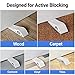 Wundermax Door Stoppers - Pack of 3 Rubber Door Wedge for Carpet, Hardwood, Concrete and Tile - Home Improvement Accessories - White