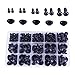 BESTCYC 150pcs(1box) 6/8/9/10/12MM 5 Sizes Black Plastic Safety Eyes and Noses Set for Teddy Bear Doll Animal Puppet Crafts