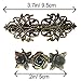 2PCS Retro Vintage Metal French Barrette Clip Hair Clasp Roses Bronze Accessories