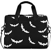Goth Bats Halloween Laptop Case 15.6 inch Computer Bag Waterproof Laptop Briefcase Laptop Bag for Women & Men