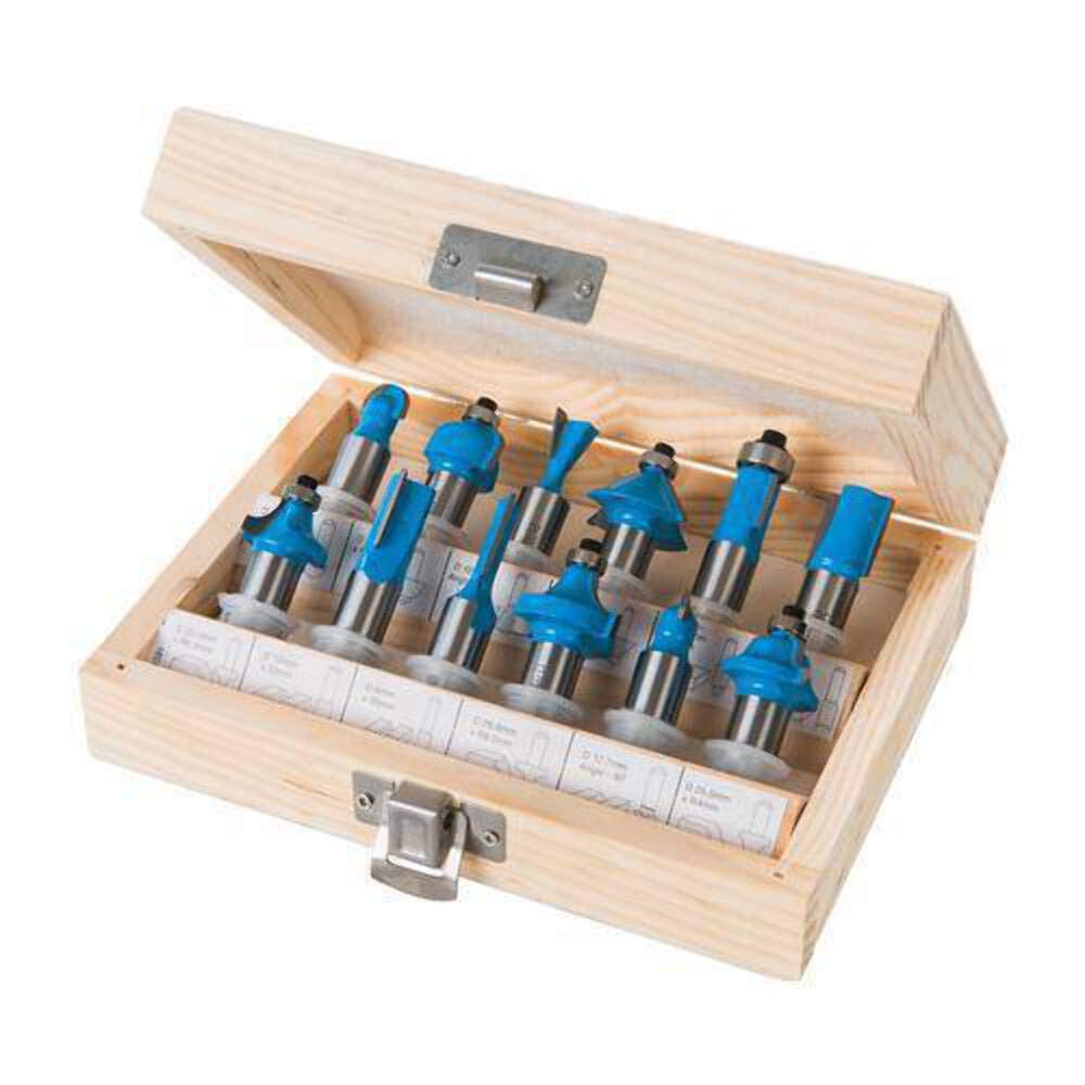 Silverline 251591 12 mm TCT Router Bit Set 12pce 12 mm