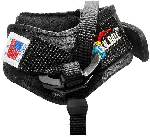 Tru Ball Archery Web Replacement Leather Strap Buckle, Black, Large