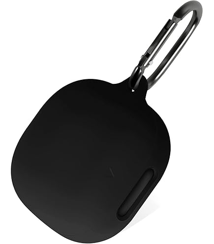 Geiomoo Silicone Case For Anker Soundcore Liberty 5 Earbuds – Includes Carabiner (Black)