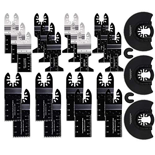 25PC Oscillating Saw Multi Tool Quick Blades Fit Universal Replace Dewalt 20V XR Milwaukee m12 Makita XMT03Z Genesis GMT15A Rockwell RK5132K RK5151K Porter Cable PCC710B PCE606K Ferm Galsx PRO Tools - Thumbnail 7