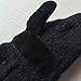 Korlon Winter Wool Knitted Convertible Fingerless Gloves with Mitten Cover Black One Size