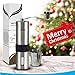 Manual Coffee Bean Grinder, Hand Held Conical Ceramic Burr Mill for Precision Brewing, Portable, Brushed Stainless Steel- Heavy Duty For K-cup, Espresso, French Press, Turkish- Free Bonus Gift