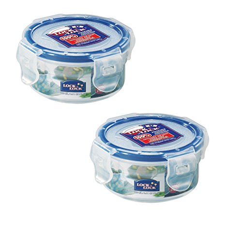 Lock and Lock 100ml Extra Small Round Storage Containers Set of 2