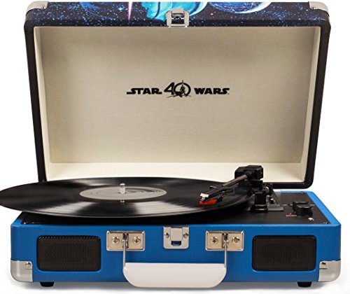 Crosley Cruiser Deluxe Vintage 3-Speed Bluetooth Suitcase Turntable, Star Wars