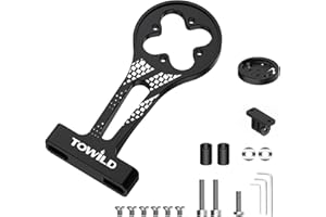 towild AS80 Bike Computer Mount for Road Bike Aero Integrated Handlebar Out Front Mount Aluminium Alloy Compatible with Garmin Bike Computer,GoPro Action Camera Bike Light