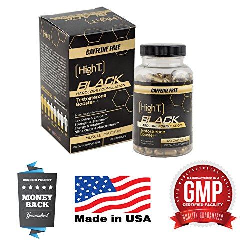 High T Black Caffeine Free, Testosterone Booster Pre Workout Hardcore