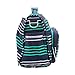 JuJuBe B.F.F Multi-Functional Convertible Diaper Backpack/Messenger Bag, Coastal Collection - Providence - Navy/Teal/White Stripes