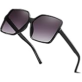 aisswzber Women's Chic Square Oversized Sunglasses Big Large Wide Fashion Shades for Women Men 100% UV Protection