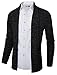 TAM WARE Mens Classic Slim Fit Knit Open-Front Cardigan TWNR210G-1508-BLACK-US S/M(Tag Size M)