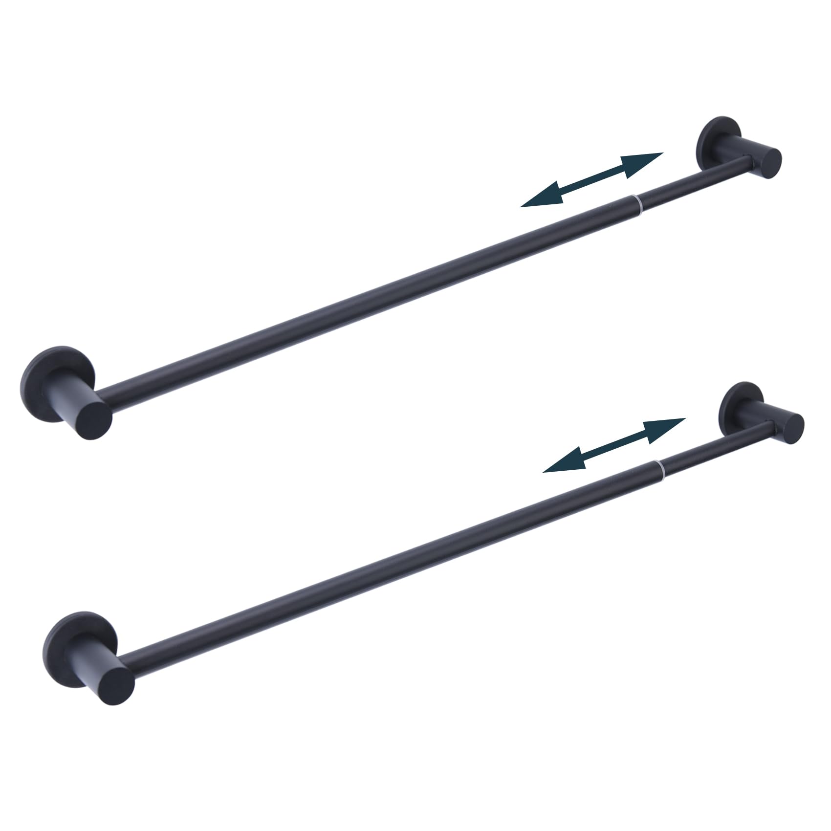 Photo 1 of 18-31.5 inches Adjustable Magnetic Curtain Rod for Metal Door, Magnetic Towel Bar Holder for Kitchen Refrigerator, Magnet Flip Calendar Chart Rod for Whiteboard, Black, 2 Pack